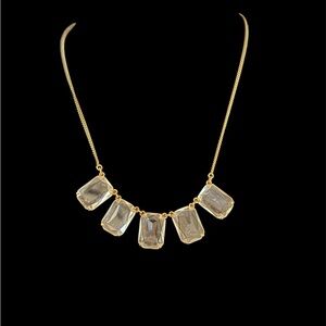 J.Crew Rectangular Classic glass necklace